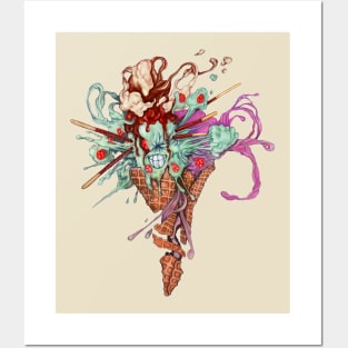 Imploding Ice Cream Cone Posters and Art